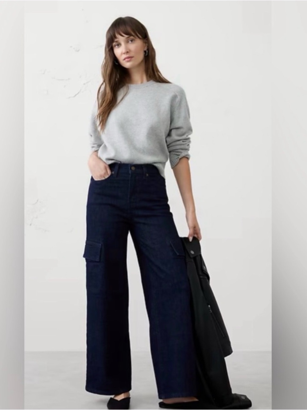 NWT Banana Republic Straight High Rise Cargo Jeans.  Sz 30 /10